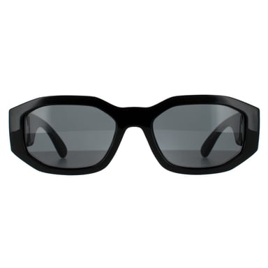 Gafas de sol unisex rectangulares Versace negras y gris oscuro
