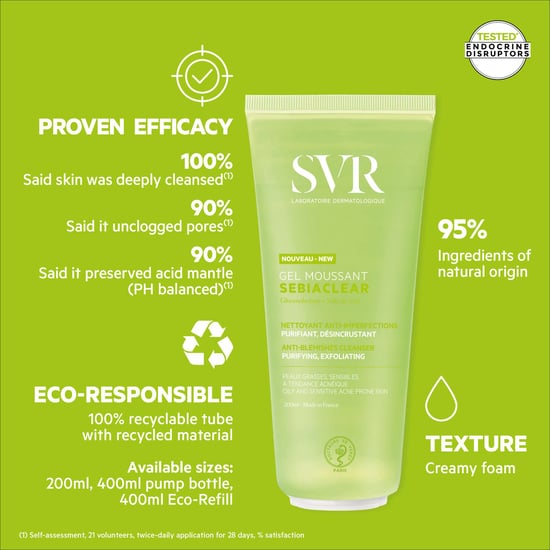 SVR Sebiaclear Limpiador Espumoso de Ácido Salicílico 200ml para Piel Aceitosa - Image 4