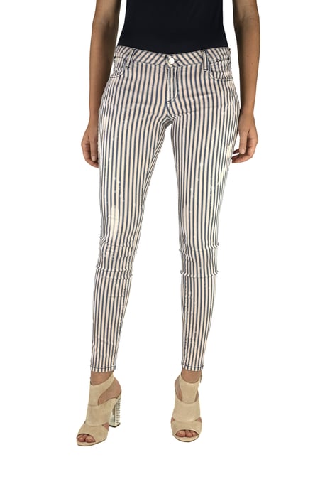 Pantalon Largo de tejido elástico 10DBF0525-T217 mujer - Image 1