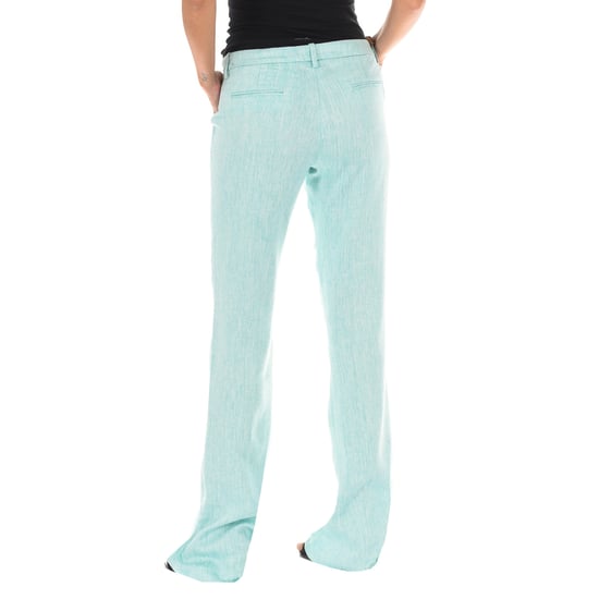 Long linen pants with flared bottoms 70DBF0490-L041 woman
