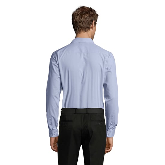 SOLS Mens Baltimore Fitted Shirt (Sky Blue) - Image 2