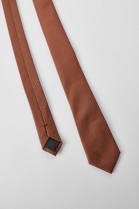 Rust Textured Tie - Image 2