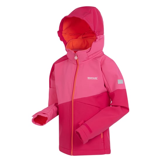 Regatta Childrens/Kids Acidity VII Soft Shell Jacket (Flamingo Pink/Pink Potion) - Image 3