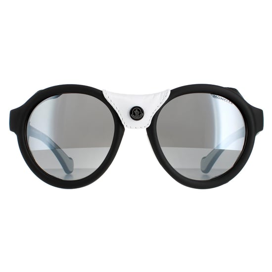 Moncler Round Unisex Matte Black Smoke Mirror ML0046