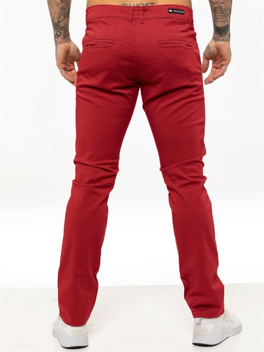 Enzo Mens Slim Fit Stretch Chinos