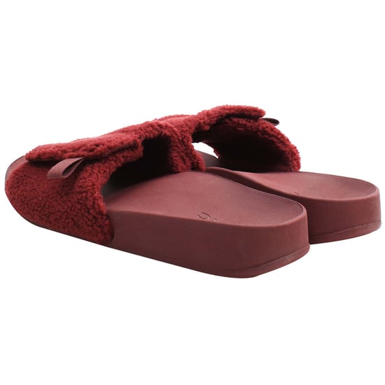 Vionic Keira Shearling Womens Red Sliders - Image 3