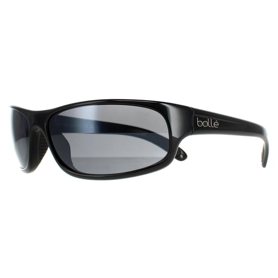 Gafas de sol polarizadas TNS brillantes negras para hombre Bolle Wrap - Image 2