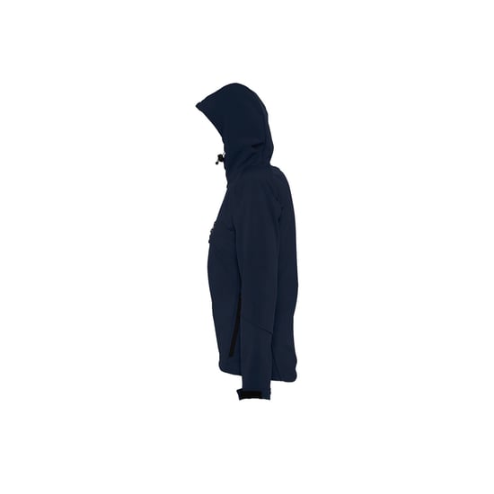 SOLS Womens/Ladies Replay Hooded Soft Shell Jacket (Breathable, Windproof And Water Resistant) (French Navy) - Image 3