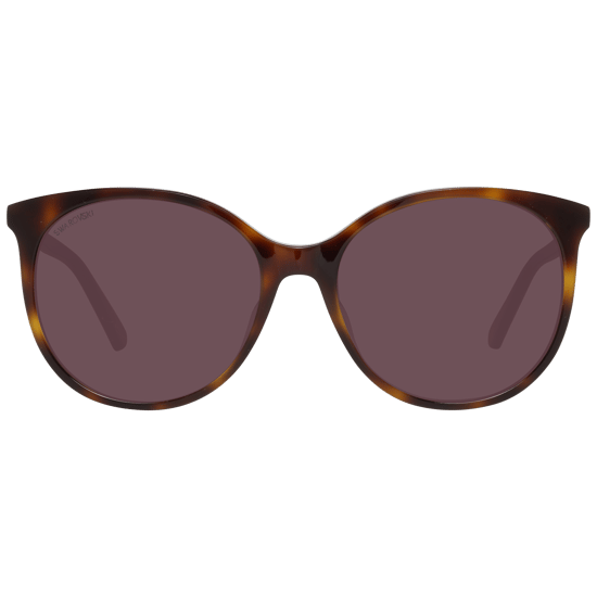 Gafas de sol redondas Swarovski de mujer en degradado marrón havana oscuro - Image 2