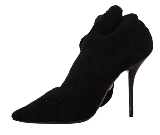 Dolce & Gabbana Medias Negras de Mujer de Stretch hasta la Rodilla Botines - Image 5