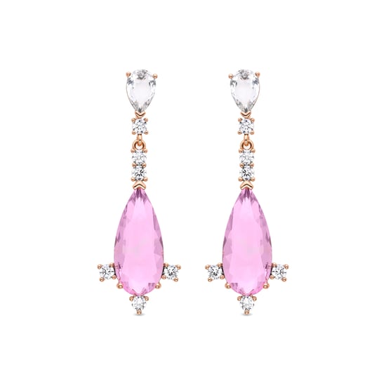 Pendientes Luxenter con Circonita Multicolor acabados en oro amarillo de 18K - Kanan - Image 1