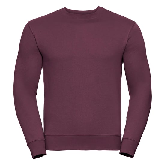 Russell Mens Authentic Sweatshirt (Slimmer Cut) (Burgundy) - Image 1