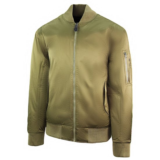 Nike Long Sleeve Zip Up Khaki Mens Bomber Jacket 443877 212