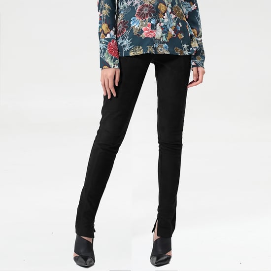 Slim pants structured in stretch suede - Image 3