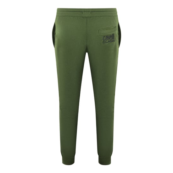 Pantalones de chándal con estampado logo Cavalli Class en oliva - Image 2