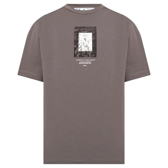 Off-White Paint Mirror Logo Slim Fit Grey T-Shirt