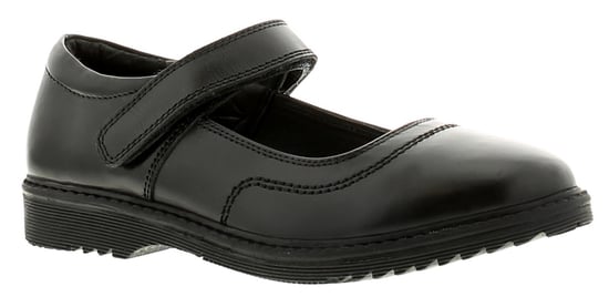 Love Leather Dotty Girls Kids Leather School Shoes Black