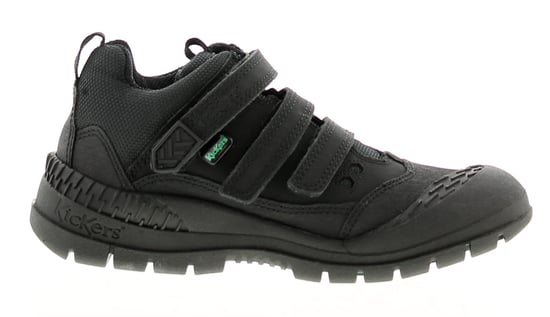 Zapatillas de niños Kickers Trucker Mid de cuero negras - Image 2