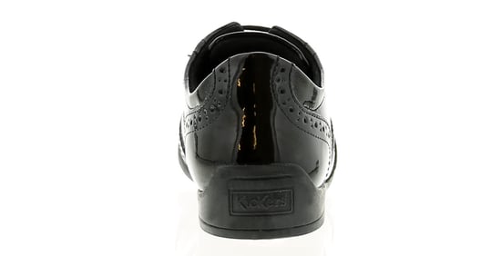 Kickers bridie brogue leather girls kids school shoes black