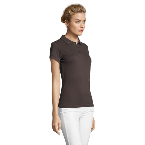 SOLS Womens/Ladies Perfect Polo Shirt (Dark Grey Solid) - Image 3