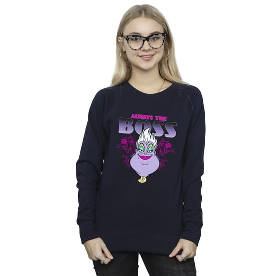 Disney Womens/Ladies The Little Mermaid Ursula Mum Is The Boss Sweatshirt (Navy Blue) - Image 2