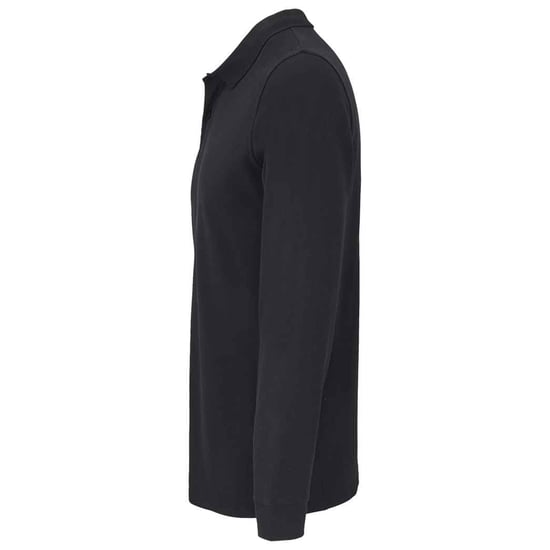 SOLS Unisex Adult Planet Long-Sleeved Polo Shirt (Black) - Image 3