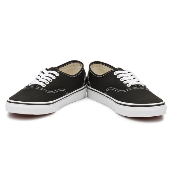 Zapatillas de skate vulcanizadas en lienzo negras y blancas Vans Authentic unisex - Image 5
