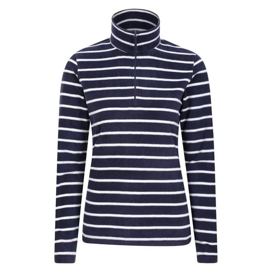 Mountain Warehouse Womens/Ladies Camber Striped Half Zip Fleece Top (Navy) - Image 1