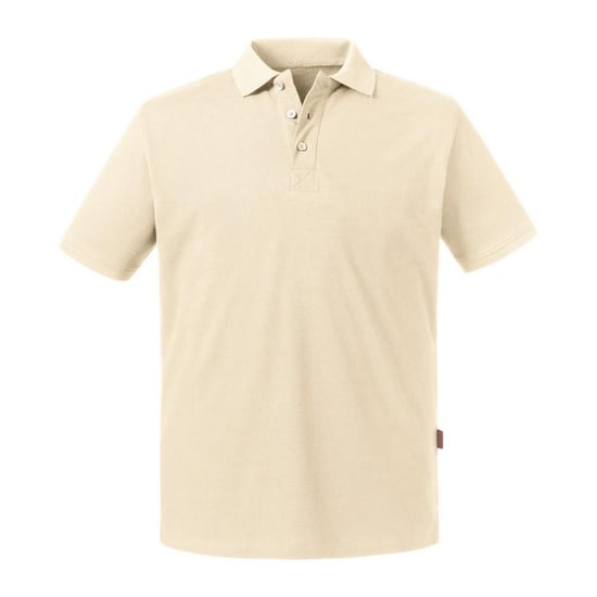 Russell Mens Pure Organic Polo (Natural) - Image 1