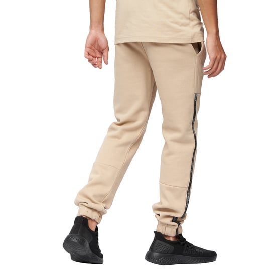 Crosshatch Mens Apollo Jogging Bottoms (Stone) - Image 3