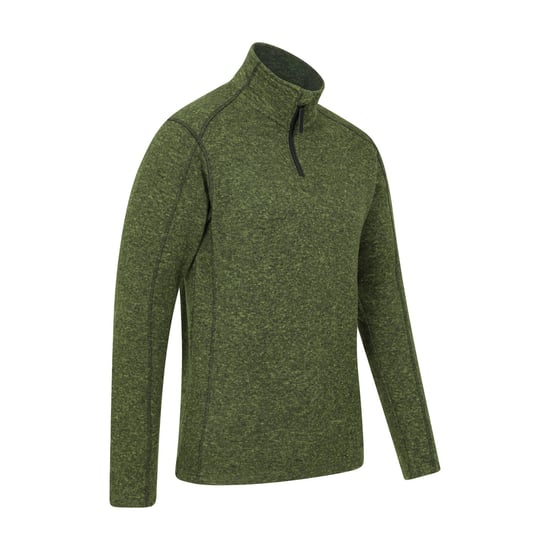 Mountain Warehouse Mens Idris II Half Zip Fleece Top (Dark Khaki) - Image 3