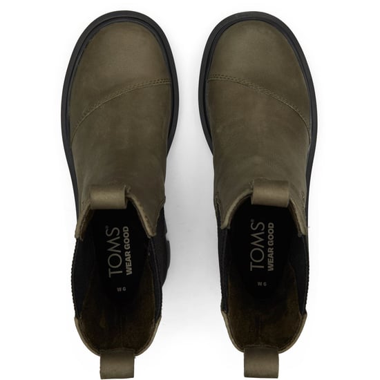 TOMS Rowan Leather Women's Olive Boots - Image 4