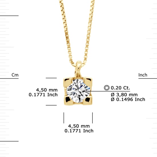 DIADEMA - Necklace with Diamonds - Yellow Gold Venetian Chain