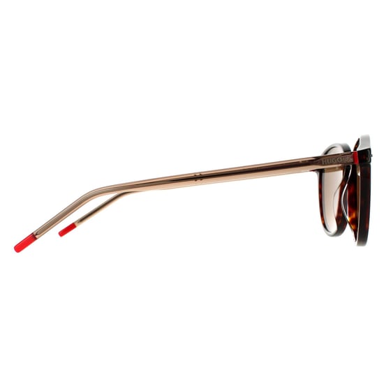 Hugo by Hugo Boss Round Mens Dark Havana Brown Sunglasses - Image 4