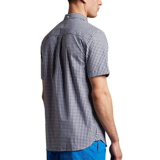 Camisa Gringham azul marino de manga corta de Lyle & Scott - Image 2