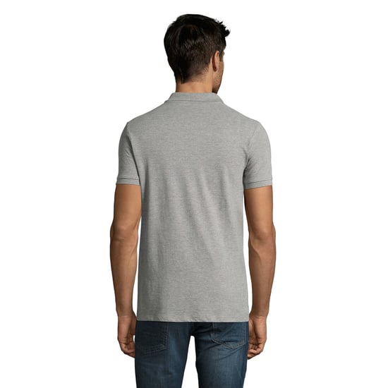 SOLS Mens Perfect Melange Polo Shirt (Grey Melange) - Image 2