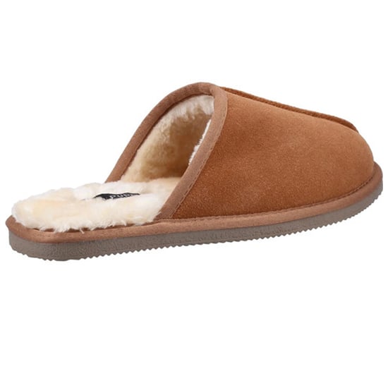 Hush Puppies Mens Coady Suede Slippers (Tan) - Image 2