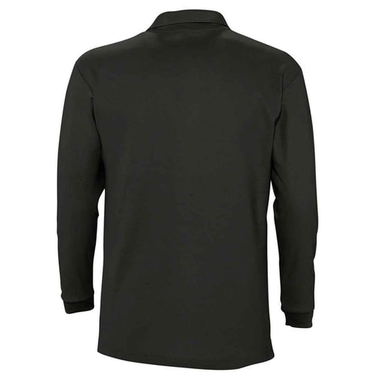 SOLS Unisex Adult Winter II Long-Sleeved Polo Shirt (Black) - Image 2