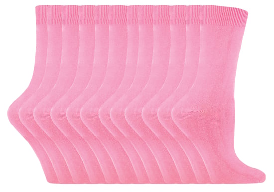Calcetines de Algodón Liso para Mujer | Pack de 12 Pares | Sock Snob | Calcetines de Tobillo Comodos y Ligeros para Damas - Rosa Pastel - Image 1