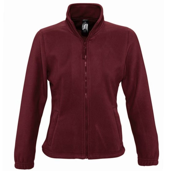 SOLS Womens/Ladies North Full Zip Fleece Jacket (Burgundy) - Image 1