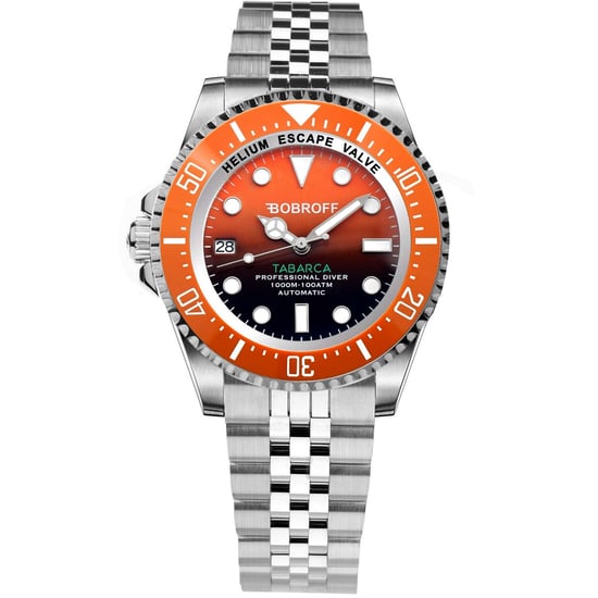 Bobroff Reloj de hombre Automático plata naranja - Image 1