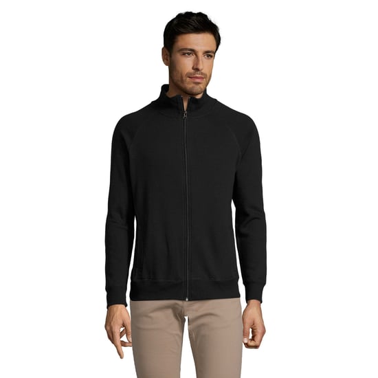 SOLS Mens Sundae Full Zip Sweat Jacket (Black) - Image 4