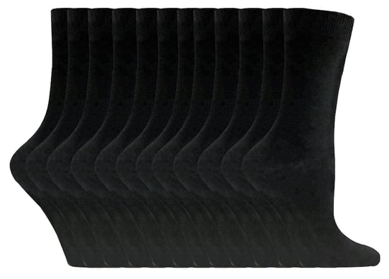 Calcetines de Algodón para Mujer | 12 Pares Multipack | Snob | Calcetines de colores para mujer - Negro - Image 1