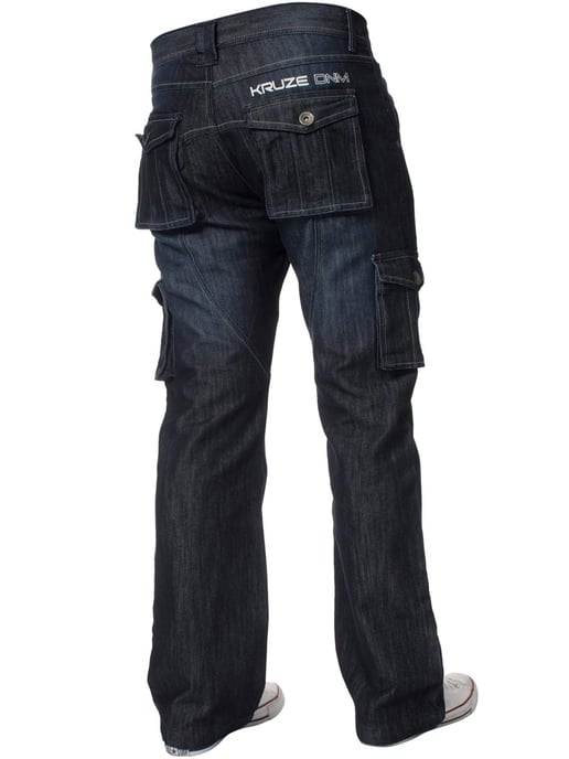 Kruze | Vaqueros Cargo Combat para Hombre - Azul Oscuro - Image 3