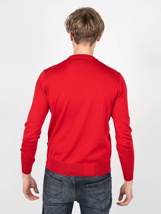 Plein Sport Suéter Merino del hombre rojo - Image 4