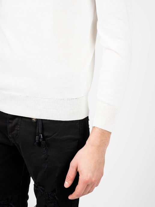 Xagon Man Suéter C-neck del hombre cremoso - Image 6