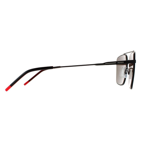 Gafas de sol cuadradas para hombre Hugo de Hugo Boss en negro mate y gris - Image 4