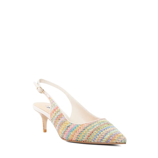 Dune Ladies Celima - Rainbow Raffia Sling-Backs