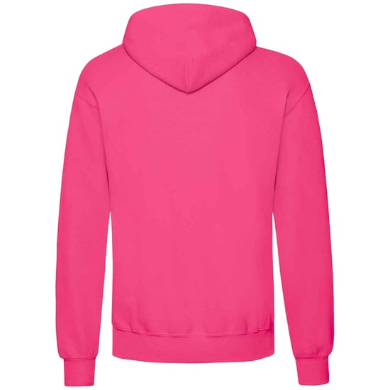 Fruit Of The Loom Unisex Adults Classic Hooded Sweatshirt (Fuchsia) - Image 2