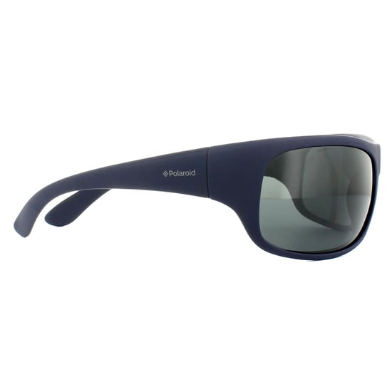 Polaroid Sport Wrap Unisex Matt Dark Blue Grey Polarized Sunglasses